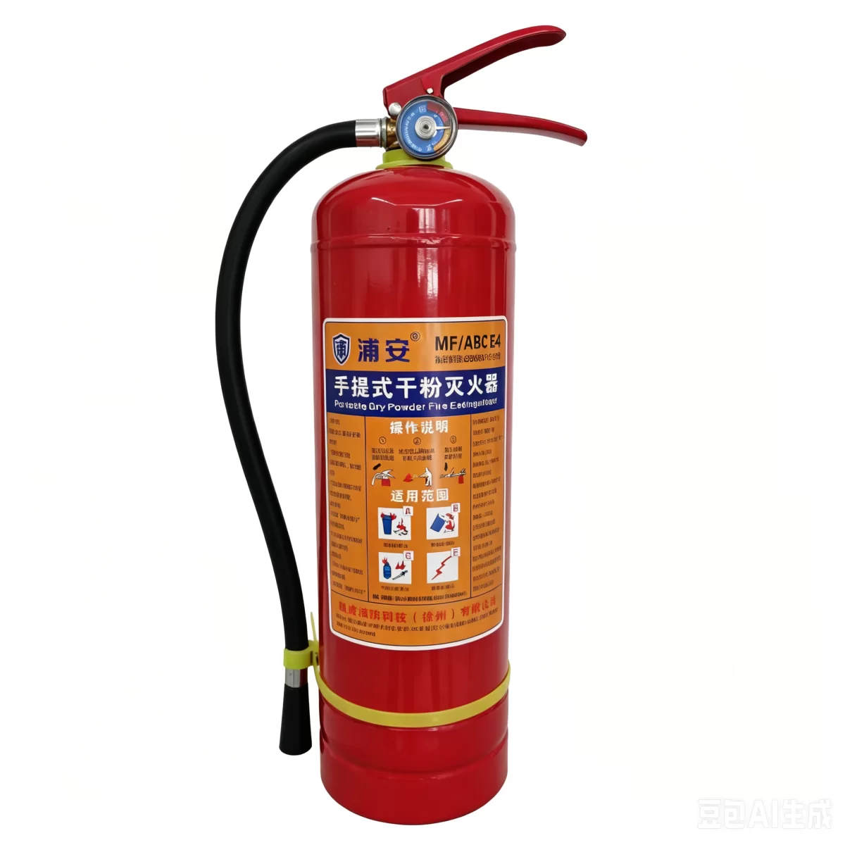 4kg Portable Dry Powder Fire Extinguisher – Heavy-Duty Home, Shop & Car Fire Safety